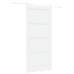 Casa si Gradina - Constructii - Usi interior, exterior si garaj - Usi interior - Usa Glisanta  cu Set de Accesorii Alb 93x202 cm Lemn Masiv de Pin - Infinity.ro