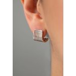 Fashion, accesorii si bijuterii - Femei - Bijuterii femei - Cercei femei - Cercei, Heliophilia, femei, argintiu, metal, zirconiu, 3.6x2 cm - Infinity.ro