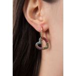 Fashion, accesorii si bijuterii - Femei - Bijuterii femei - Cercei femei - Cercei, Heliophilia, metal, multicolor, zirconiu, diametru 4 cm, 948ELK3325 - Infinity.ro