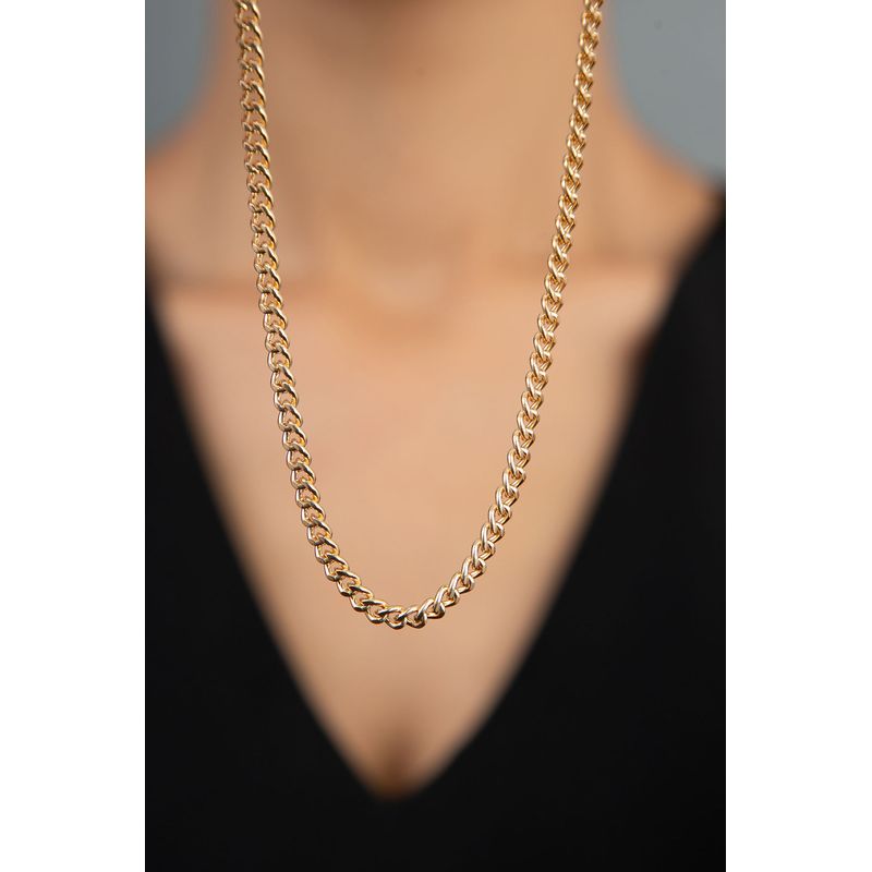 Fashion, accesorii si bijuterii - Femei - Bijuterii femei - Coliere femei - Colier metalic, Heliophilia, auriu, 40+5 cm, 948ELK2113 - Infinity.ro