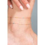 Fashion, accesorii si bijuterii - Femei - Bijuterii femei - Bratari femei - Bratara de glezna, Heliophilia, argint 925, multicolor, 45 cm, piatra emailata - Infinity.ro