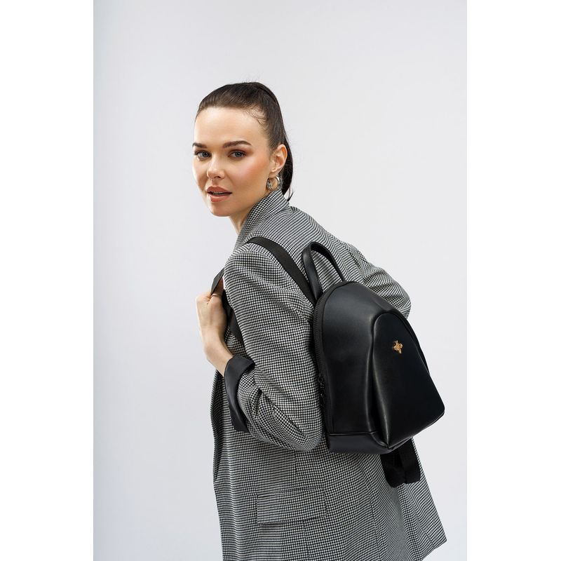 Fashion, accesorii si bijuterii - Femei - Accesorii femei - Genti si rucsacuri femei - Rucsac, Lucky Bees, dama, negru, 23x11x27 cm, piele ecologica - Infinity.ro