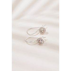 Cercei, Heliophilia, femei, argint 925, alb si argintiu, anti-alergic