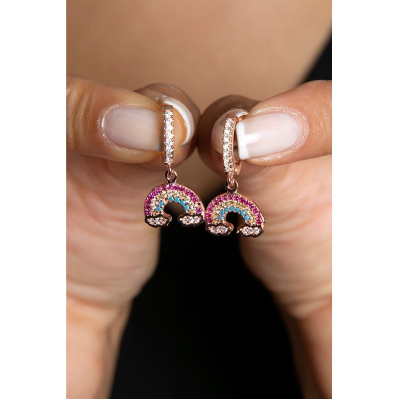 Fashion, accesorii si bijuterii - Femei - Bijuterii femei - Cercei femei - Cercei, Heliophilia, argint 925, rose gold, antialergic, 938ELS4621 - Infinity.ro