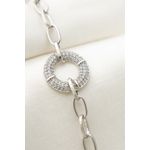 Fashion, accesorii si bijuterii - Femei - Bijuterii femei - Bratari femei - Bratara, Heliophilia, metal, argintiu, zirconiu, 20 cm - Infinity.ro