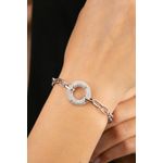 Fashion, accesorii si bijuterii - Femei - Bijuterii femei - Bratari femei - Bratara, Heliophilia, metal, argintiu, zirconiu, 20 cm - Infinity.ro