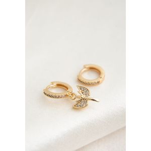 Cercei, Heliophilia, femei, multicolor, metal, zirconiu, diametru 12,5 mm