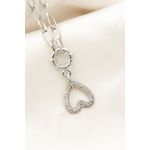 Fashion, accesorii si bijuterii - Femei - Bijuterii femei - Coliere femei - Colier, Heliophilia, metal, argintiu, lungime lant 40+5 cm, 948ELK2190 - Infinity.ro