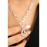 Fashion, accesorii si bijuterii - Femei - Bijuterii femei - Coliere femei - Colier, Heliophilia, metal, argintiu, lungime lant 40+5 cm, 948ELK2190 - Infinity.ro