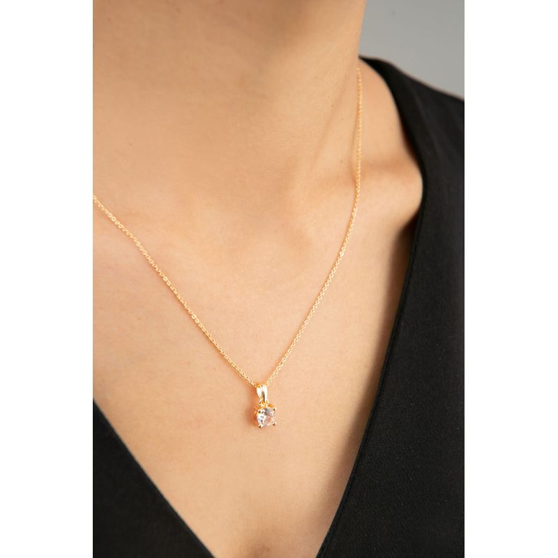 Fashion, accesorii si bijuterii - Femei - Bijuterii femei - Coliere femei - Colier, Heliophilia, metal, auriu, lungime lant 43 cm, 948ELK2123 - Infinity.ro