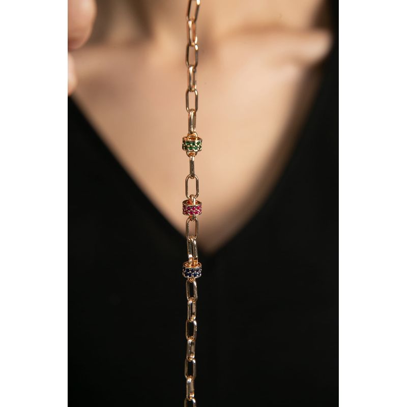 Fashion, accesorii si bijuterii - Femei - Bijuterii femei - Bratari femei - Bratara, Heliophilia, metal, multicolor, 20 cm, zirconiu, antialergica - Infinity.ro