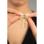 Fashion, accesorii si bijuterii - Femei - Bijuterii femei - Cercei femei - Cercei, Heliophilia, metal, zirconiu, auriu, 2.4x1.2 cm - Infinity.ro
