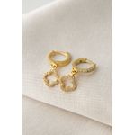 Fashion, accesorii si bijuterii - Femei - Bijuterii femei - Cercei femei - Cercei, Heliophilia, argint 925, auriu, 9x9 mm, diametru 12 mm, huggie - Infinity.ro