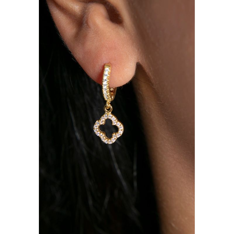 Fashion, accesorii si bijuterii - Femei - Bijuterii femei - Cercei femei - Cercei, Heliophilia, argint 925, auriu, 9x9 mm, diametru 12 mm, huggie - Infinity.ro