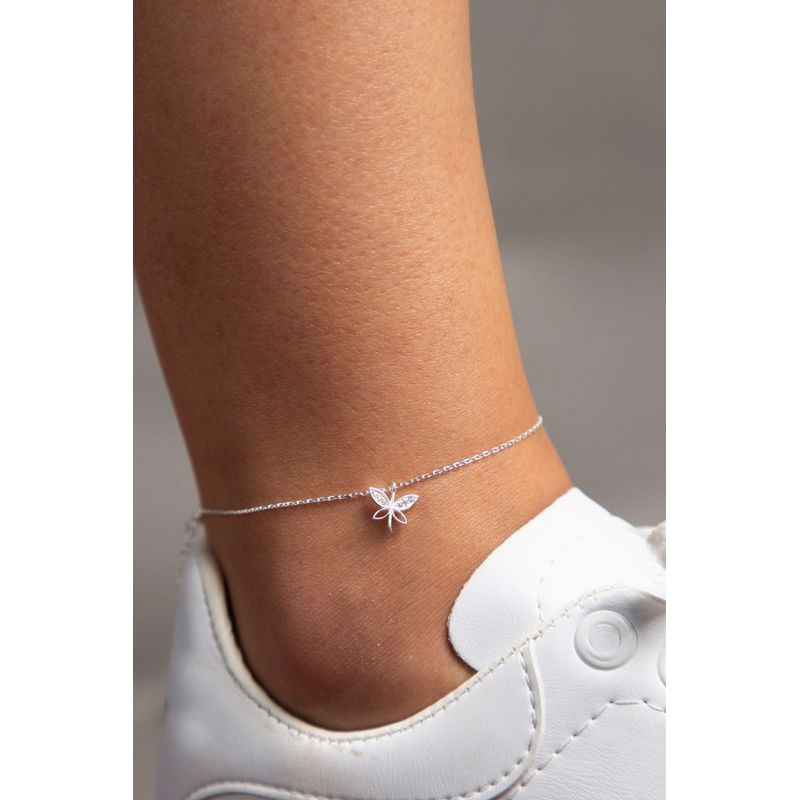 Fashion, accesorii si bijuterii - Femei - Bijuterii femei - Bratari femei - Bratara de glezna, Heliophilia, argint 925, argintiu, 22+3 cm - Infinity.ro