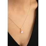 Fashion, accesorii si bijuterii - Femei - Bijuterii femei - Coliere femei - Colier metalic, Heliophilia, auriu, lungime lant 40+5 cm, 948ELK2134 - Infinity.ro