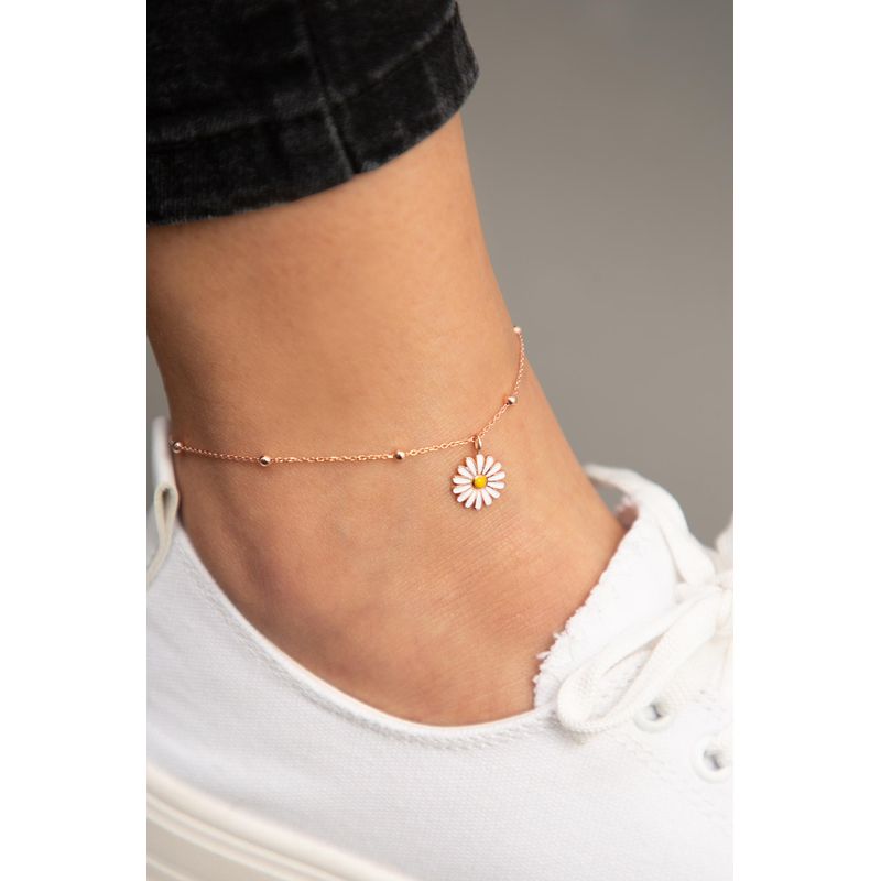 Fashion, accesorii si bijuterii - Femei - Bijuterii femei - Bratari femei - Bratara de glezna, Heliophilia, argint 925, alb, 24+2 cm, 938ELS1163 - Infinity.ro