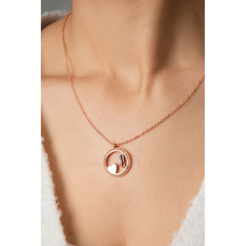 Fashion, accesorii si bijuterii - Femei - Bijuterii femei - Coliere femei - Colier, Heliophilia, metal, multicolor, zirconiu, 40+5 cm - Infinity.ro