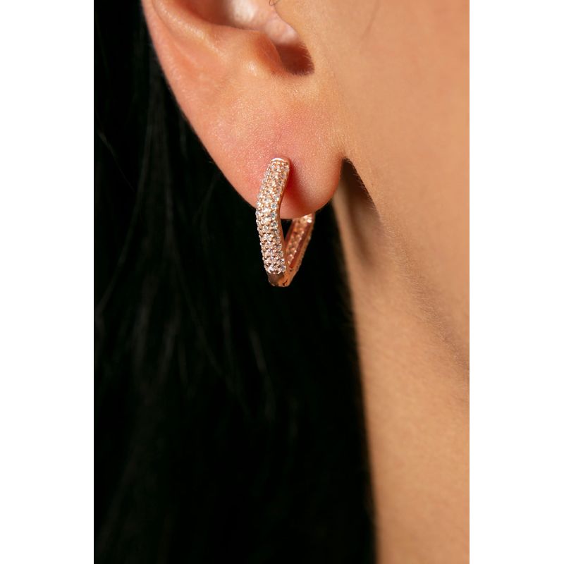 Fashion, accesorii si bijuterii - Femei - Bijuterii femei - Cercei femei - Cercei, Heliophilia, femei, aur roz, argint 925, 938ELS4529 - Infinity.ro