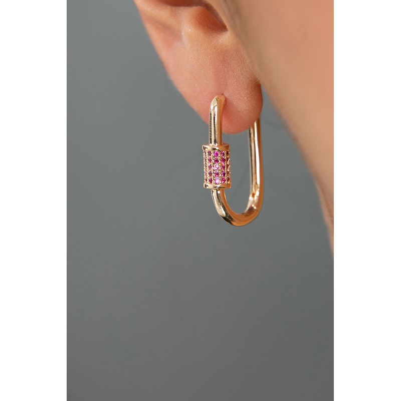 Fashion, accesorii si bijuterii - Femei - Bijuterii femei - Cercei femei - Cercei, Heliophilia, metal, multicolor, zirconiu, 2.7 cm, 948ELK3360 - Infinity.ro