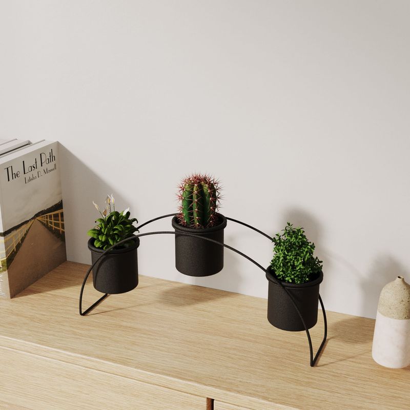 Casa si Gradina - Bucatarie si vesela - Organizare si depozitare bucatarie - Suporturi tacamuri si vase - Accesoriu decorativ, Aberto Design, metal, negru, 40x20x10 cm - Infinity.ro