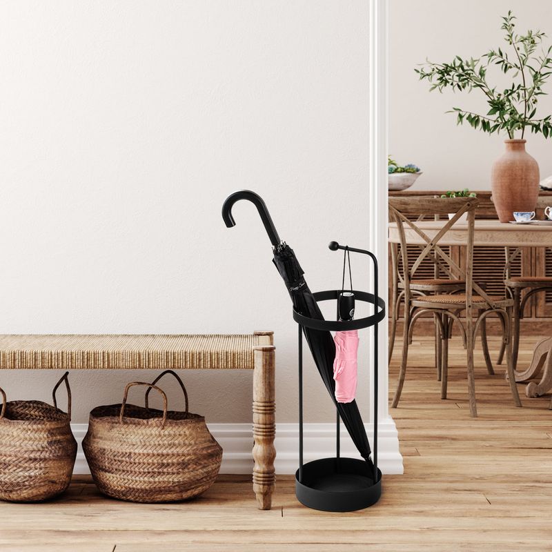 Casa si Gradina - Decoratiuni - Obiecte decorative - Suporturi umbrele - Suport umbrele, Aberto Design, metal, negru, 22x22x67 cm - Infinity.ro