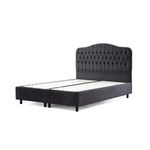 Casa si Gradina - Mobilier - Paturi si accesorii - Paturi - Pat dublu, Hanah Home, panou aglomerat acoperit cu melamina, antracit, 140x200 cm - Infinity.ro