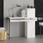 Casa si Gradina - Mobilier - Mese si birouri - Birouri - Birou de studiu, Hanah Home, pal melaminat, alb negru, 102x45x106 cm - Infinity.ro