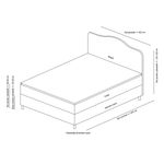 Casa si Gradina - Mobilier - Paturi si accesorii - Paturi - Pat dublu, Hanah Home, panou aglomerat acoperit cu melamina, antracit, 140x200 cm - Infinity.ro