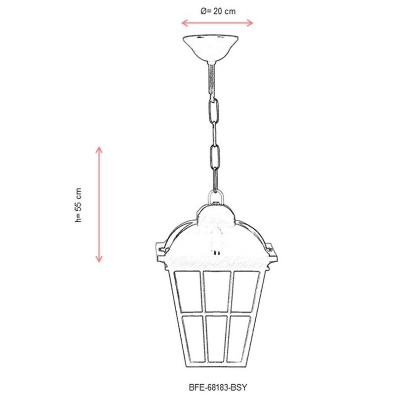 Casa si Gradina - Corpuri si surse de iluminat - Iluminat exterior - Lanterne - Candelabru de exterior, Opviq, abs, negru, 55x20 cm, ip65 - Infinity.ro