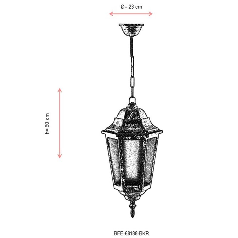 Casa si Gradina - Corpuri si surse de iluminat - Iluminat exterior - Lanterne - Candelabru exterior, Opviq, abs, policarbonat, maro, 60x23 cm - Infinity.ro