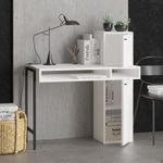 Casa si Gradina - Mobilier - Mese si birouri - Birouri - Birou de studiu, Hanah Home, pal melaminat, alb negru, 102x45x106 cm - Infinity.ro