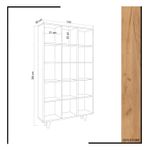 Casa si Gradina - Mobilier - Biblioteci si rafturi - Biblioteci - Biblioteca, Hanah Home, pal melaminat, stejar, 100x25x184 cm - Infinity.ro