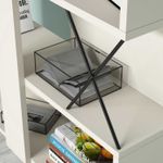 Casa si Gradina - Mobilier - Biblioteci si rafturi - Biblioteci - Biblioteca, Hanah Home, pal melaminat, crem, 90x22x167.3 cm - Infinity.ro