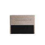 Casa si Gradina - Mobilier - Saltele si somiere - Somiere - Baza de pat dubla cu tablie, Hanah Home, melamina, chenille, maro deschis, 160x200 cm - Infinity.ro