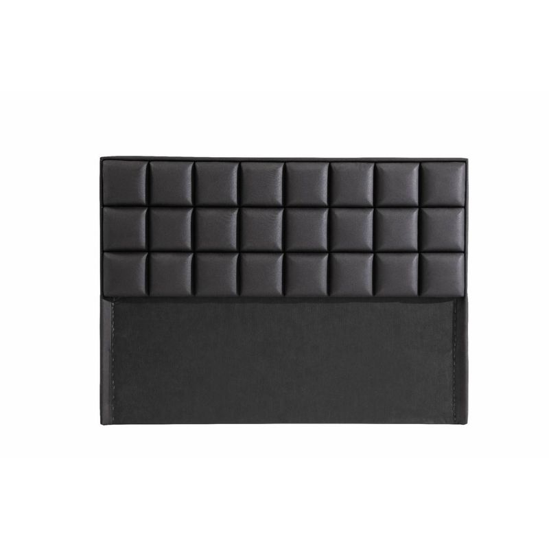 Casa si Gradina - Mobilier - Saltele si somiere - Somiere - Baza de pat dubla cu tablie, Hanah Home, pal melaminat, stofa nubuck, negru, 160x200 cm - Infinity.ro