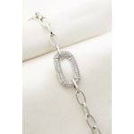 Fashion, accesorii si bijuterii - Femei - Bijuterii femei - Bratari femei - Bratara, Heliophilia, dama, argintiu, metal, zirconiu, 20 cm - Infinity.ro