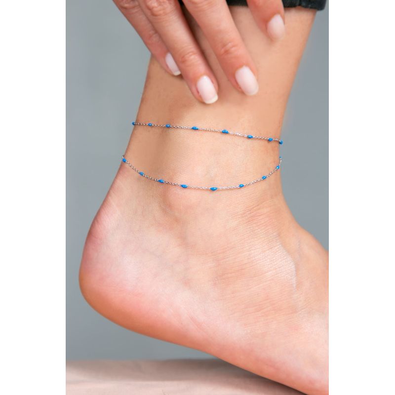 Fashion, accesorii si bijuterii - Femei - Bijuterii femei - Bratari femei - Bratara de glezna, Heliophilia, argint 925, multicolor, 20+4 cm, 938ELS1229 - Infinity.ro