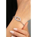 Fashion, accesorii si bijuterii - Femei - Bijuterii femei - Bratari femei - Bratara, Heliophilia, dama, argintiu, metal, zirconiu, 20 cm - Infinity.ro