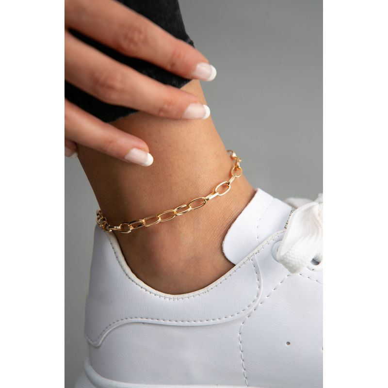 Fashion, accesorii si bijuterii - Femei - Bijuterii femei - Bratari femei - Bratara de glezna, Heliophilia, metal, auriu, 24+2 cm, 948ELK4102 - Infinity.ro