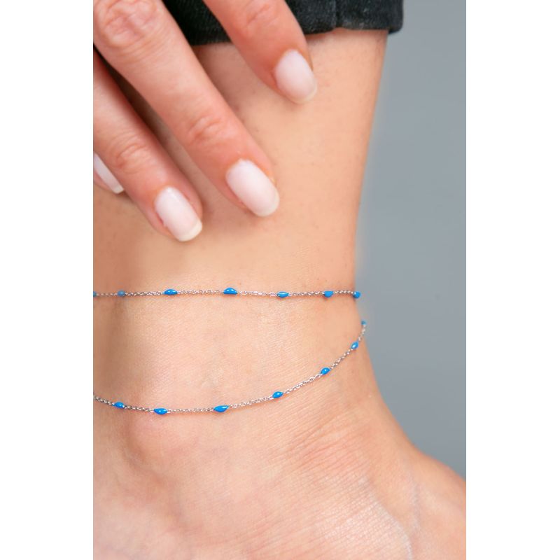 Fashion, accesorii si bijuterii - Femei - Bijuterii femei - Bratari femei - Bratara de glezna, Heliophilia, argint 925, multicolor, 20+4 cm, 938ELS1229 - Infinity.ro