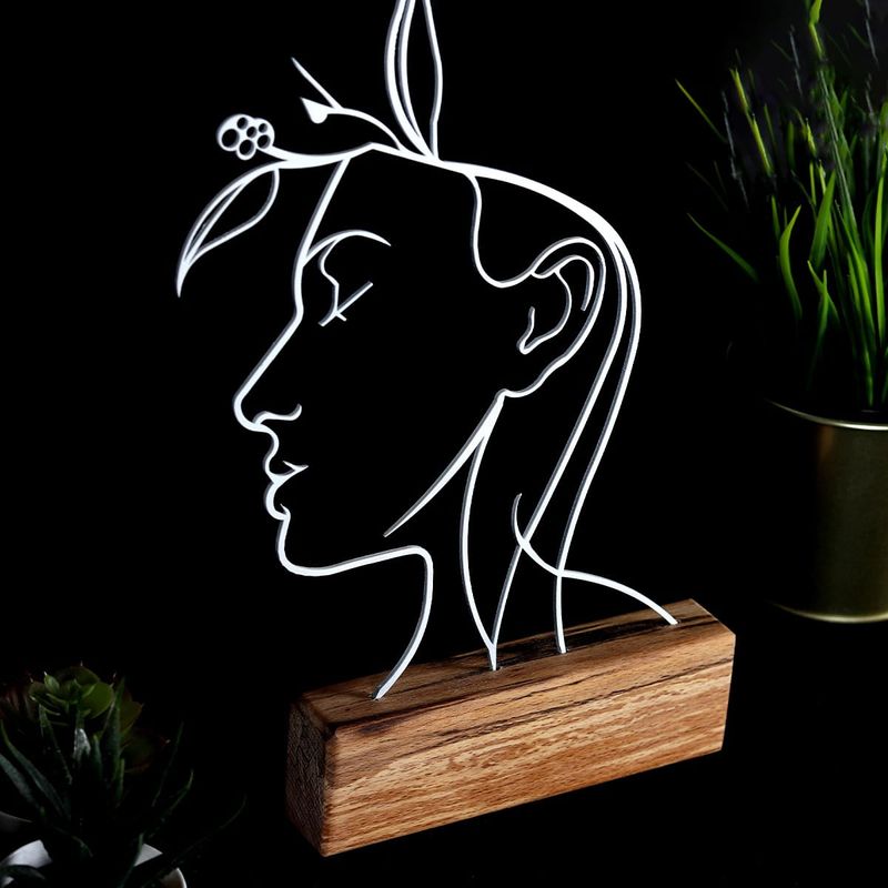 Casa si Gradina - Decoratiuni - Obiecte de arta - Obiect decorativ, Aberto Design, metal, alb, 17x32x3.5 cm, 533BSG1150 - Infinity.ro