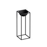 Casa si Gradina - Gradinarit si plante - Plante si ghivece - Ghivece si suporturi - Ghiveci decorativ, Aberto Design, metal, negru, 22x22x60 cm - Infinity.ro