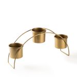 Casa si Gradina - Gradinarit si plante - Plante si ghivece - Ghivece si suporturi - Accesoriu decorativ metalic, Aberto Design, auriu, 40x20x10 cm - Infinity.ro