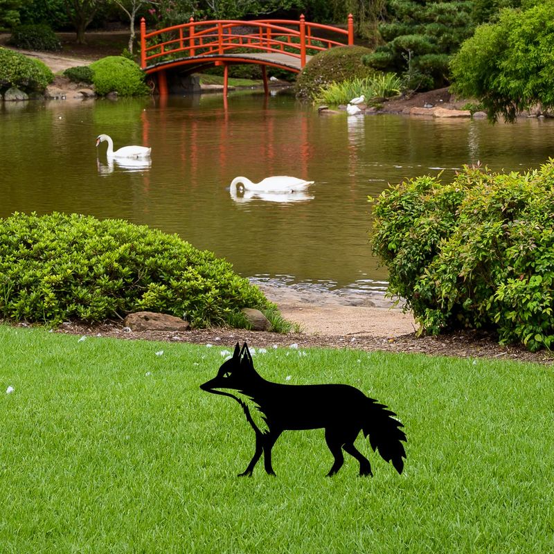 Casa si Gradina - Gradina si terasa - Decoratiuni exterior - Ornamente gradina - Obiect decorativ, Aberto Design, metal, negru, 48x50 cm - Infinity.ro