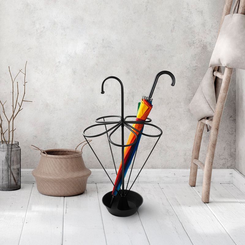 Casa si Gradina - Decoratiuni - Obiecte decorative - Suporturi umbrele - Suport umbrele, Aberto Design, metal, negru, 40x40x76 cm - Infinity.ro