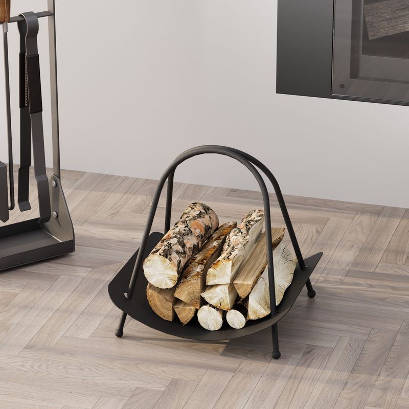 Casa si Gradina - Termice - Sobe, Seminee si accesorii - Accesorii seminee si sobe - Accesoriu decorativ metalic, Aberto Design, metal, negru, 42x39x50 cm - Infinity.ro