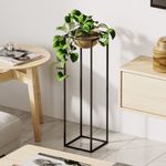 Casa si Gradina - Gradinarit si plante - Plante si ghivece - Ghivece si suporturi - Ghiveci decorativ, Aberto Design, metal, negru auriu, 28x28x80 cm - Infinity.ro