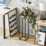 Casa si Gradina - Gradinarit si plante - Plante si ghivece - Ghivece si suporturi - Ghiveci decorativ, Aberto Design, metal, negru auriu, 28x28x80 cm - Infinity.ro