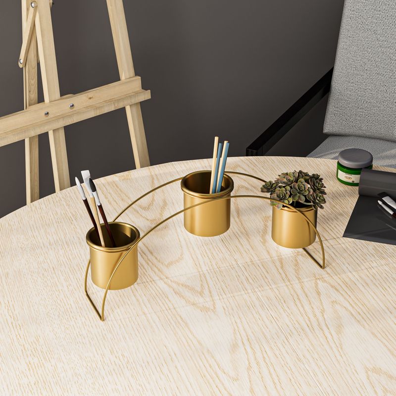 Casa si Gradina - Gradinarit si plante - Plante si ghivece - Ghivece si suporturi - Accesoriu decorativ metalic, Aberto Design, auriu, 40x20x10 cm - Infinity.ro